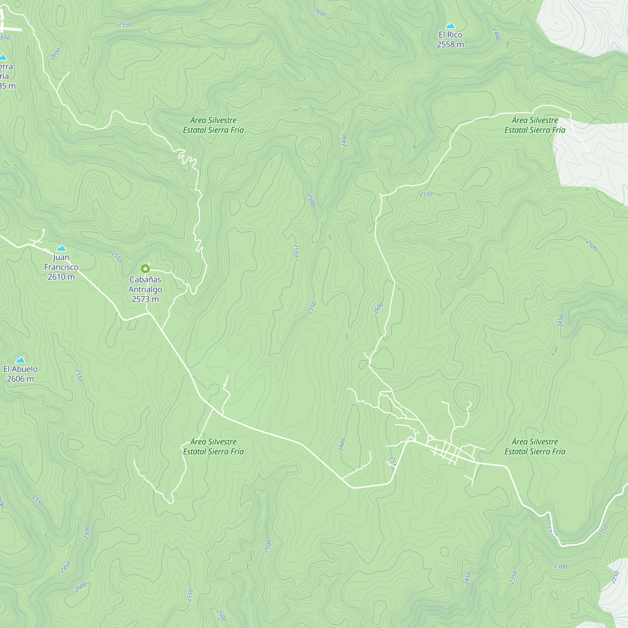 Cabaña Miguel Ángel Carbajal González map