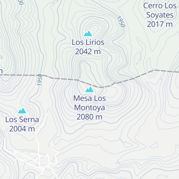 Map of Mesa Los Montoya