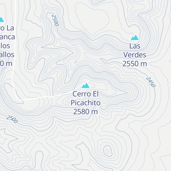 Map of Cerro El Picachito