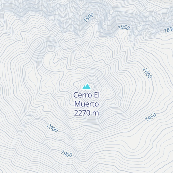 Map of Cerro El Muerto