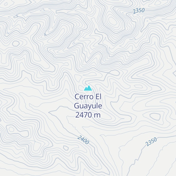 Map of Cerro El Guayule
