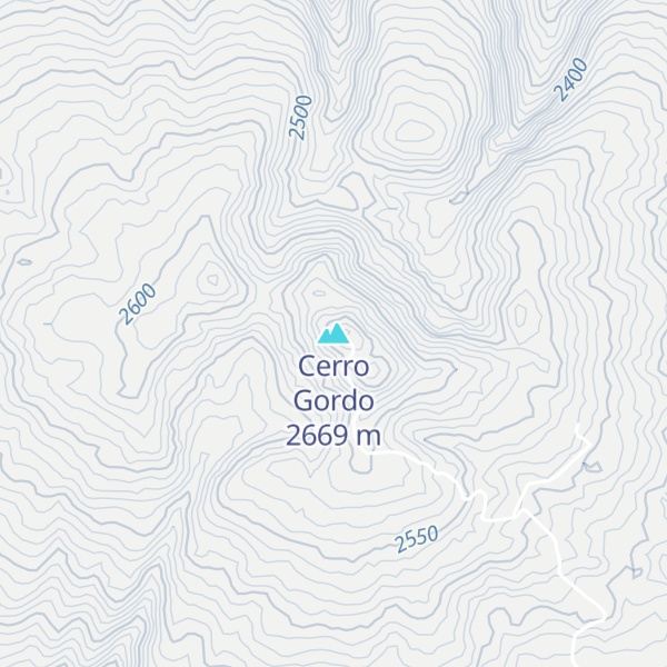 Map of Cerro Gordo