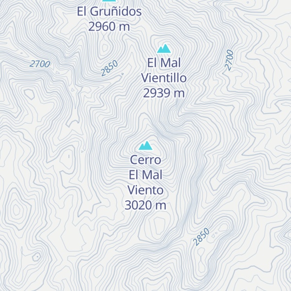 Map of Cerro El Mal Viento
