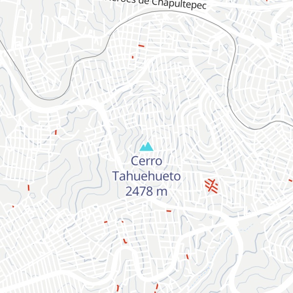 Map of Cerro Tahuehueto