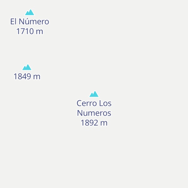Map of Cerro Los Numeros