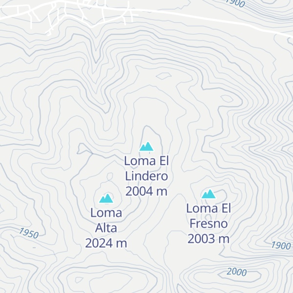 Map of Loma El Lindero
