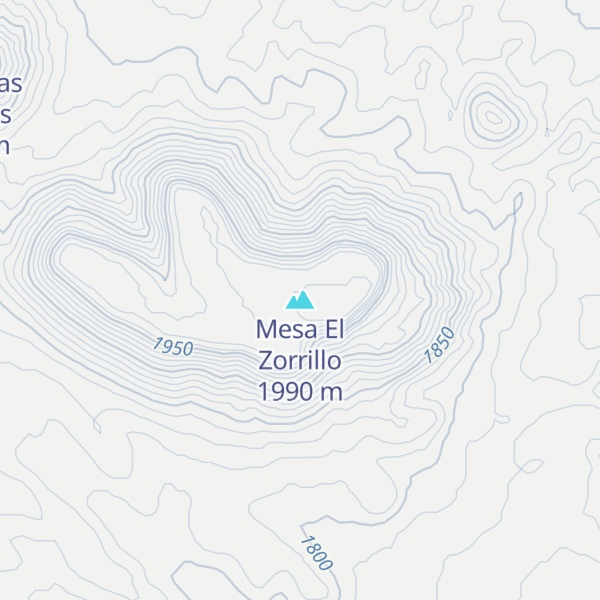Map of Mesa El Zorrillo