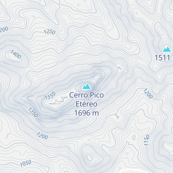 Map of Cerro Pico Etéreo