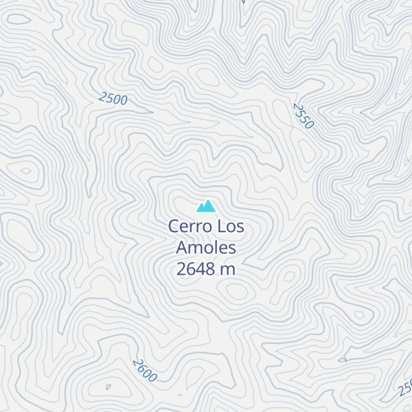 Map of Cerro Los Amoles