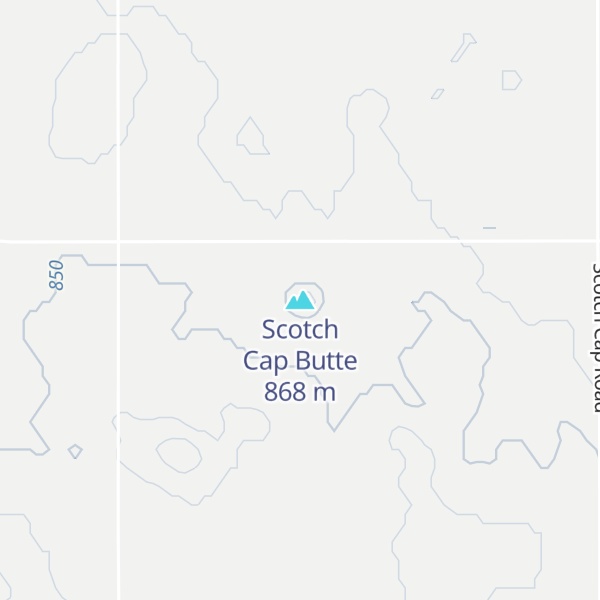 Map of Scotch Cap Butte