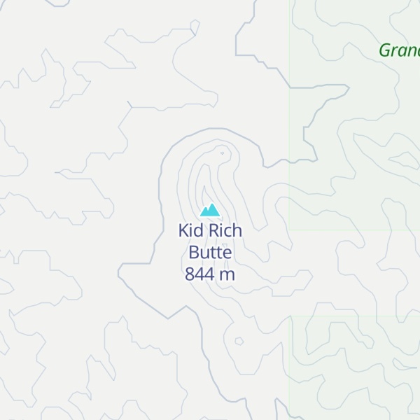 Map of Kid Rich Butte