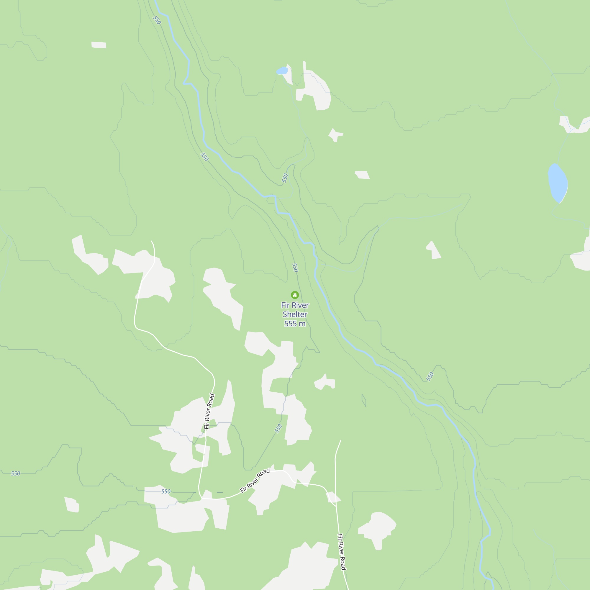Fir River Shelter map