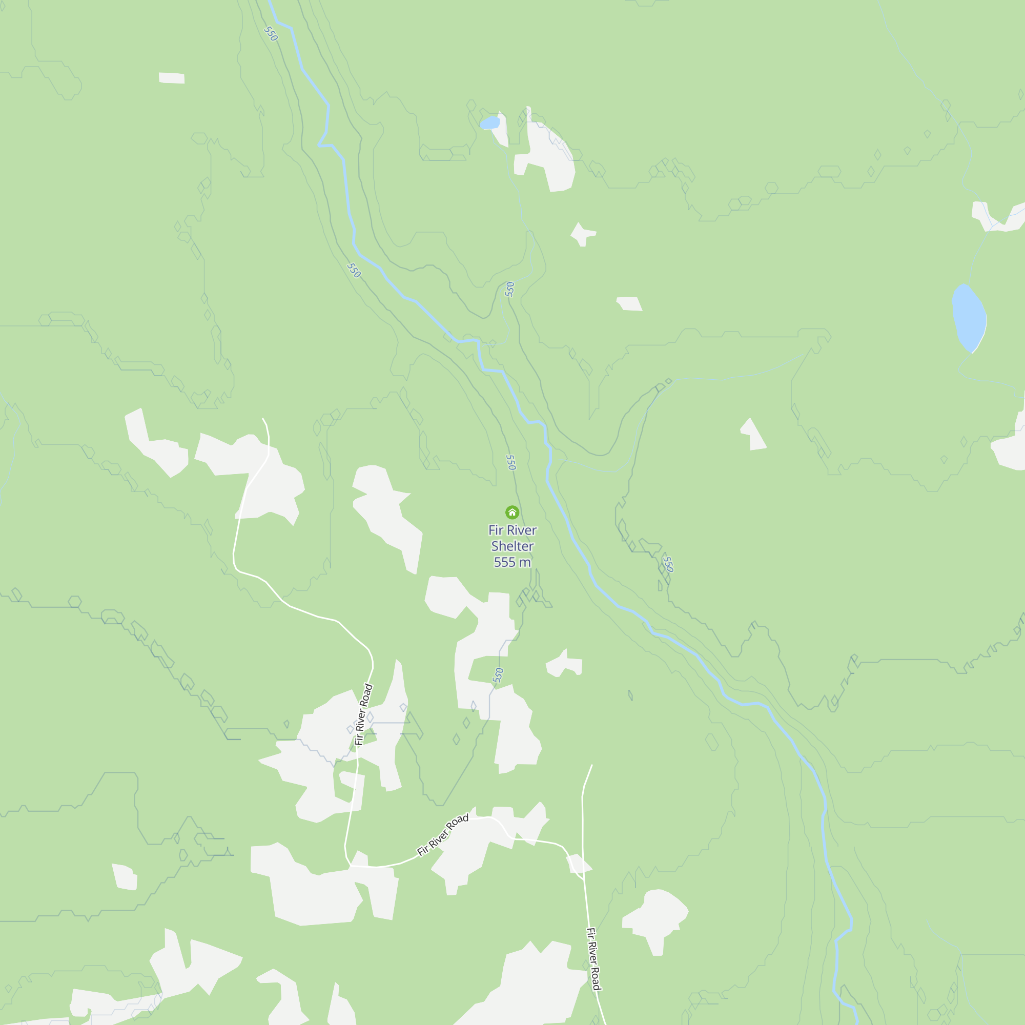 Fir River Shelter map
