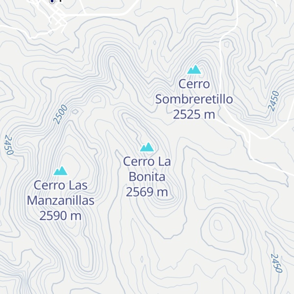 Map of Cerro La Bonita