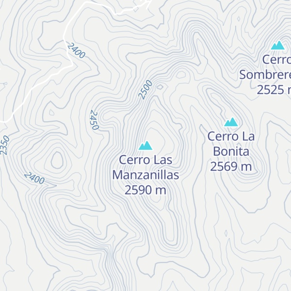 Map of Cerro Las Manzanillas