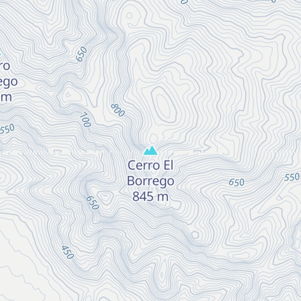 Map of Cerro El Borrego
