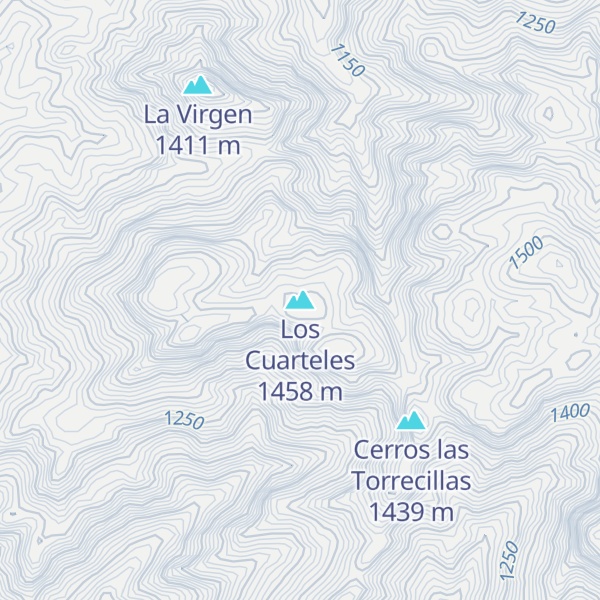 Map of Los Cuarteles