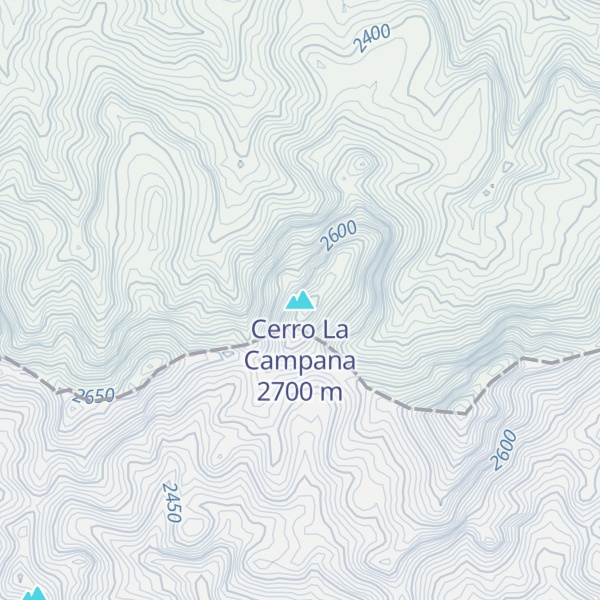 Map of Cerro La Campana