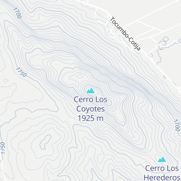Map of Cerro Los Coyotes