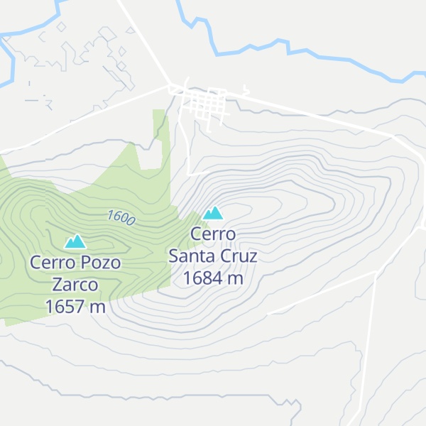 Map of Cerro Santa Cruz