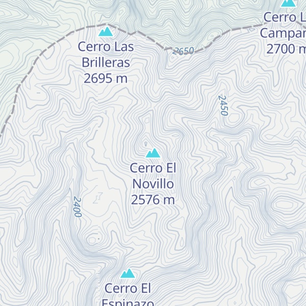 Map of Cerro El Novillo