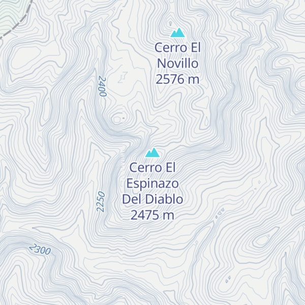 Map of Cerro El Espinazo Del Diablo