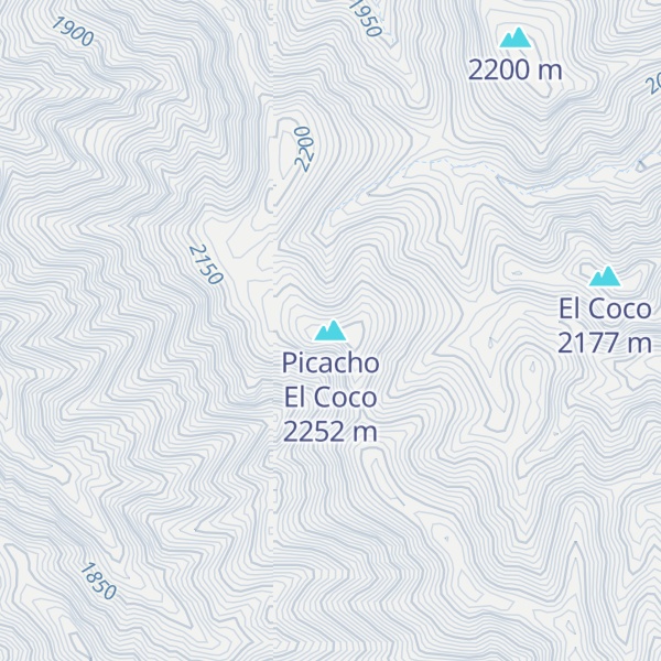 Map of Picacho El Coco