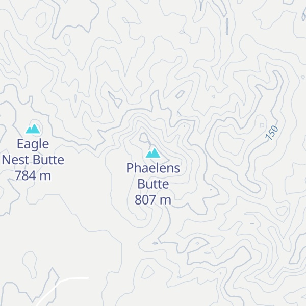 Map of Phaelens Butte