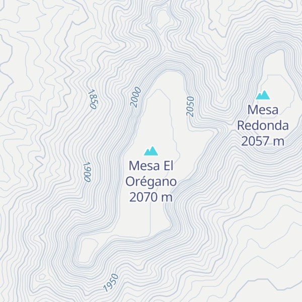 Map of Mesa El Orégano