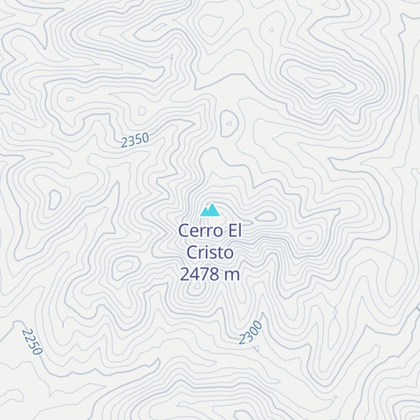 Map of Cerro El Cristo