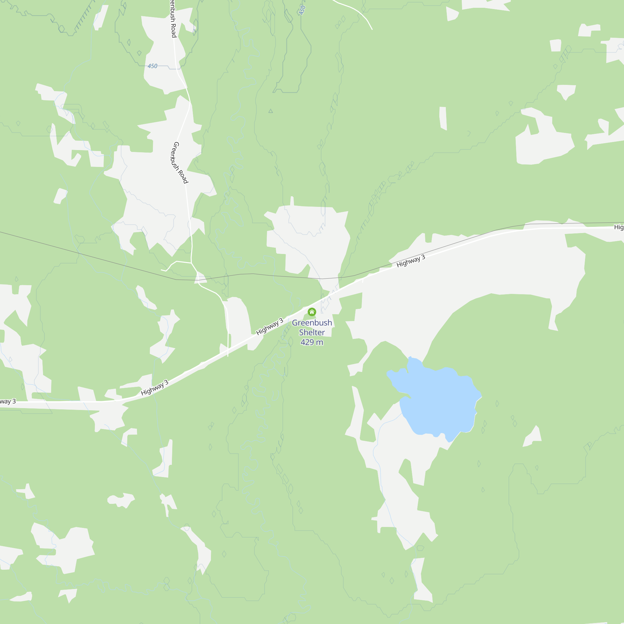 Greenbush Shelter map