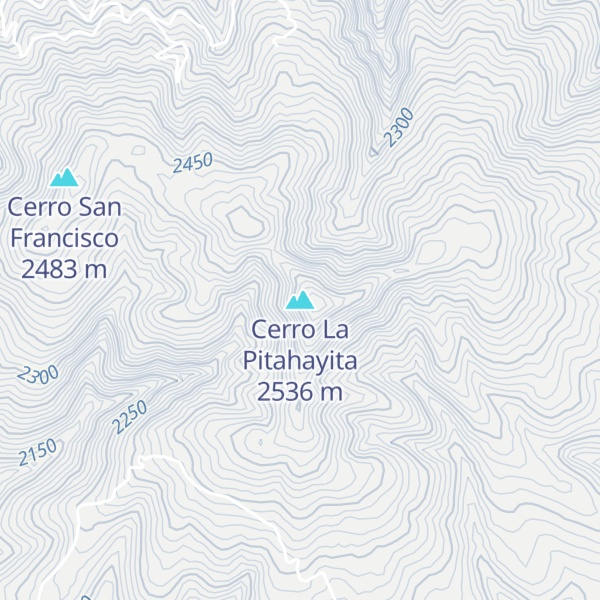 Map of Cerro La Pitahayita