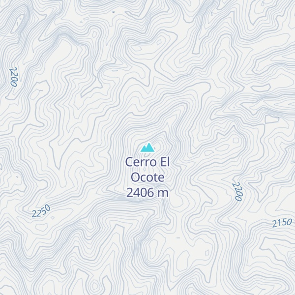 Map of Cerro El Ocote