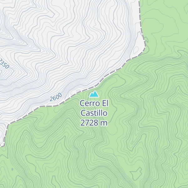 Map of Cerro El Castillo