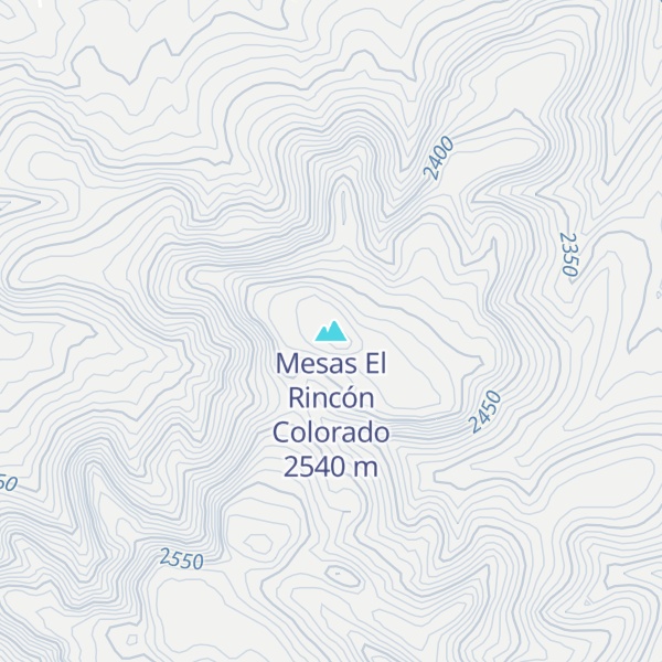 Map of Mesas El Rincón Colorado