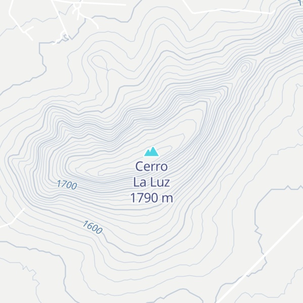 Map of Cerro La Luz
