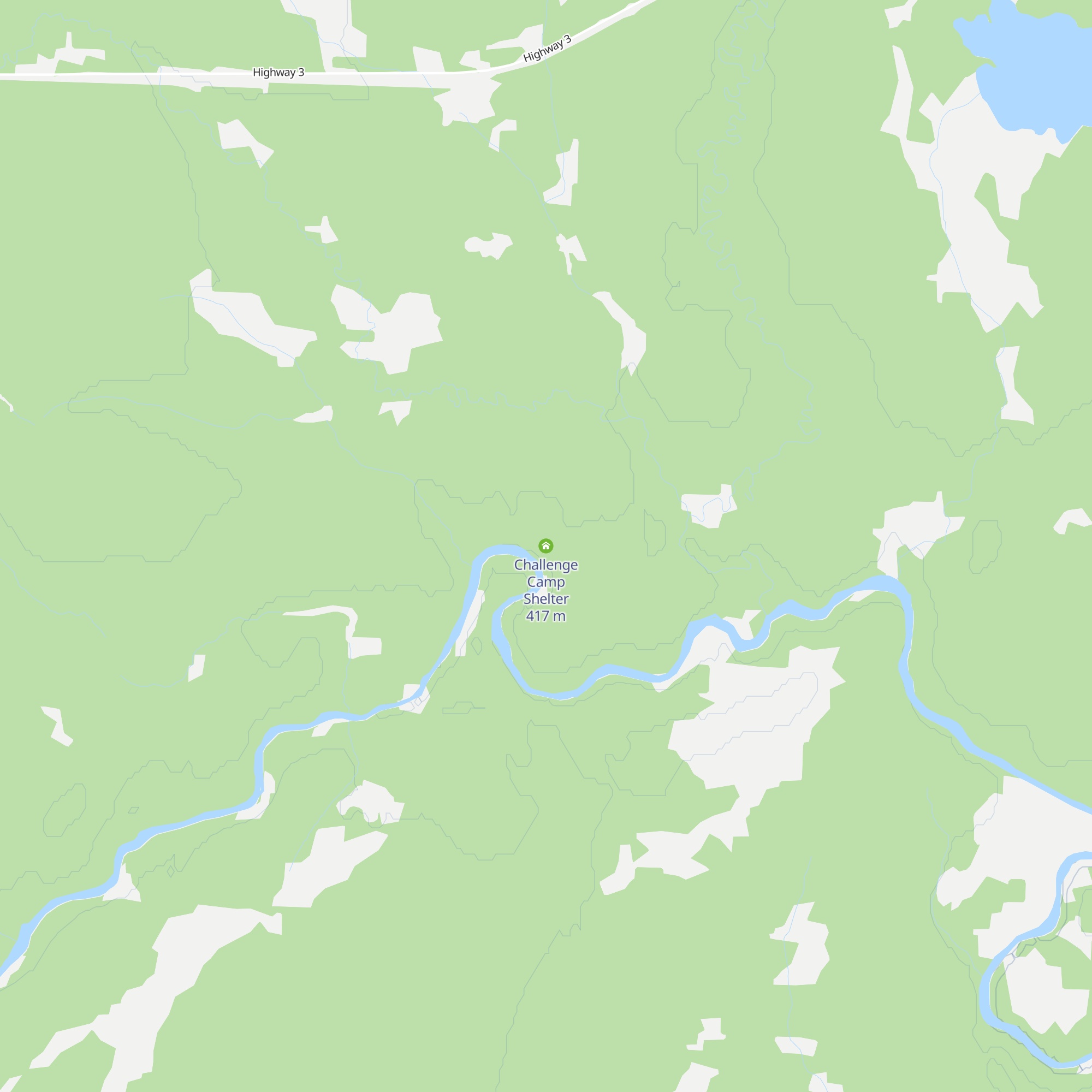 Challenge Camp Shelter map