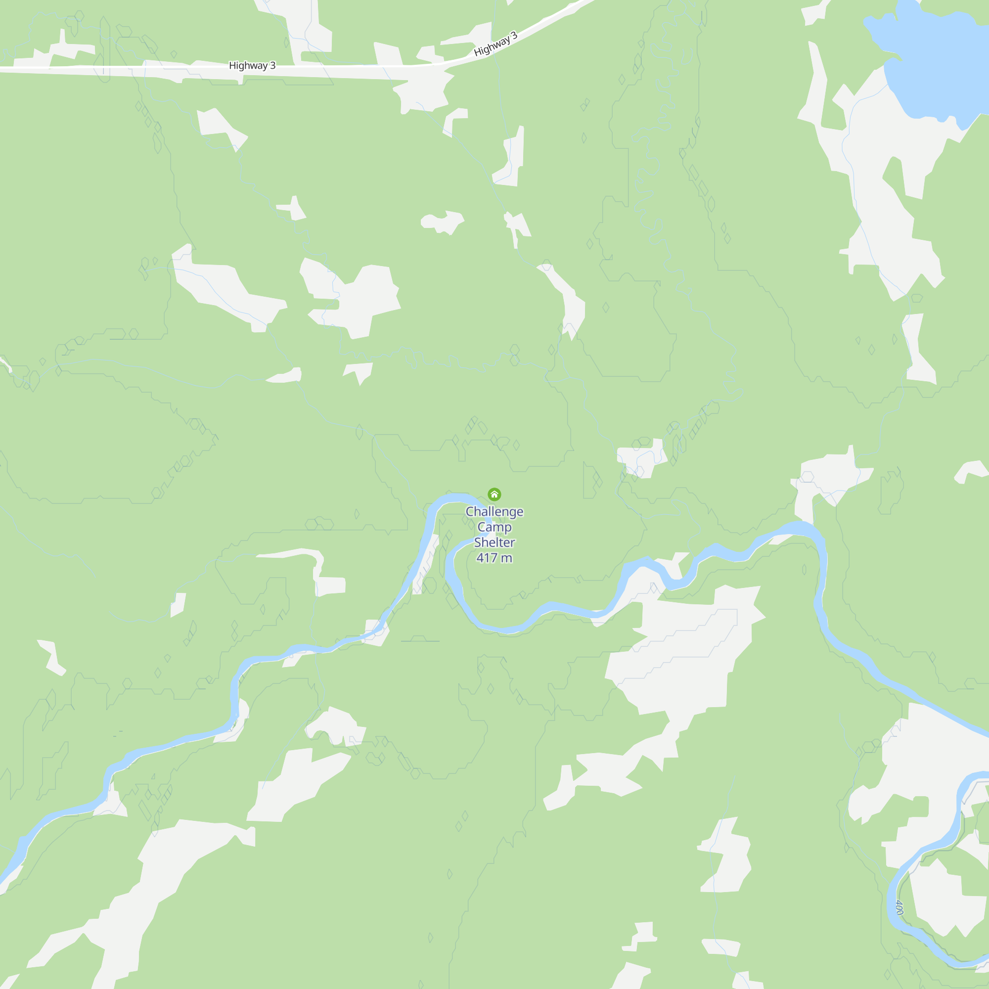 Challenge Camp Shelter map