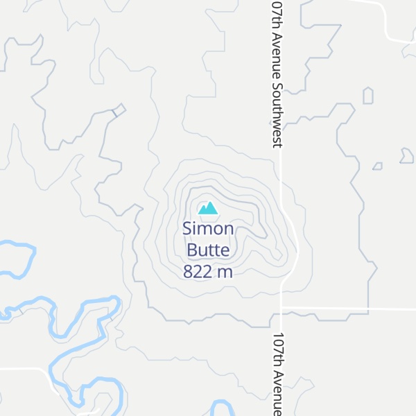 Map of Simon Butte