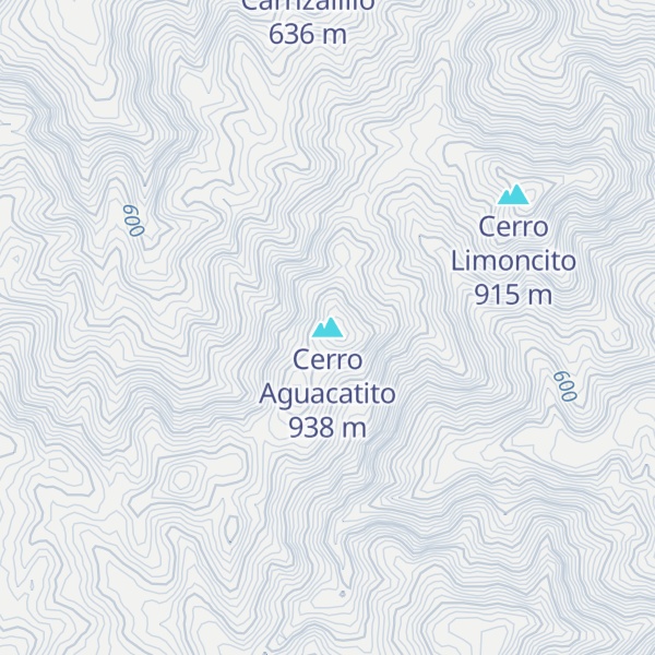 Map of Cerro Aguacatito