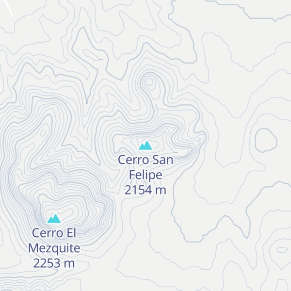 Map of Cerro San Felipe