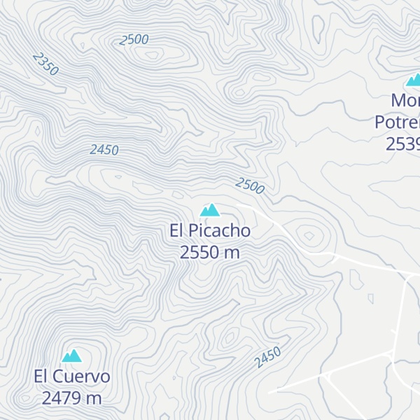 Map of El Picacho