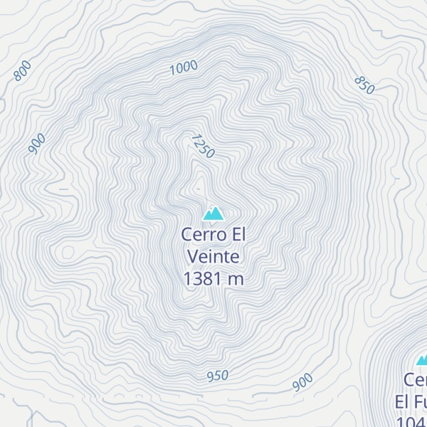 Map of Cerro El Veinte
