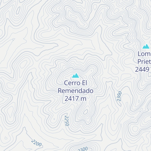 Map of Cerro El Remendado