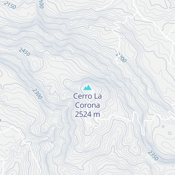 Map of Cerro La Corona