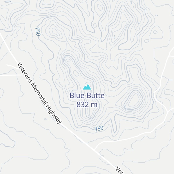Map of Blue Butte