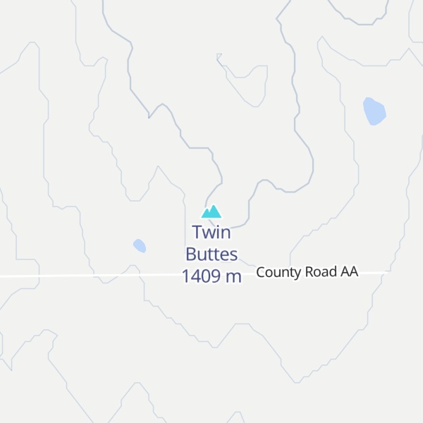 Map of Twin Buttes