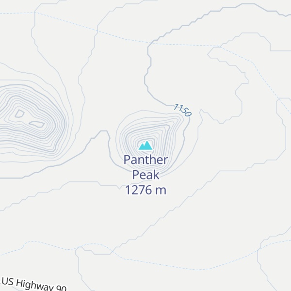 Map of Panther Peak