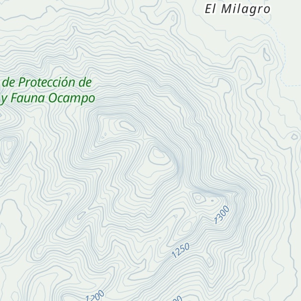 Map of Cerro El Milagro