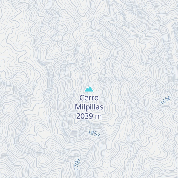 Map of Cerro Milpillas